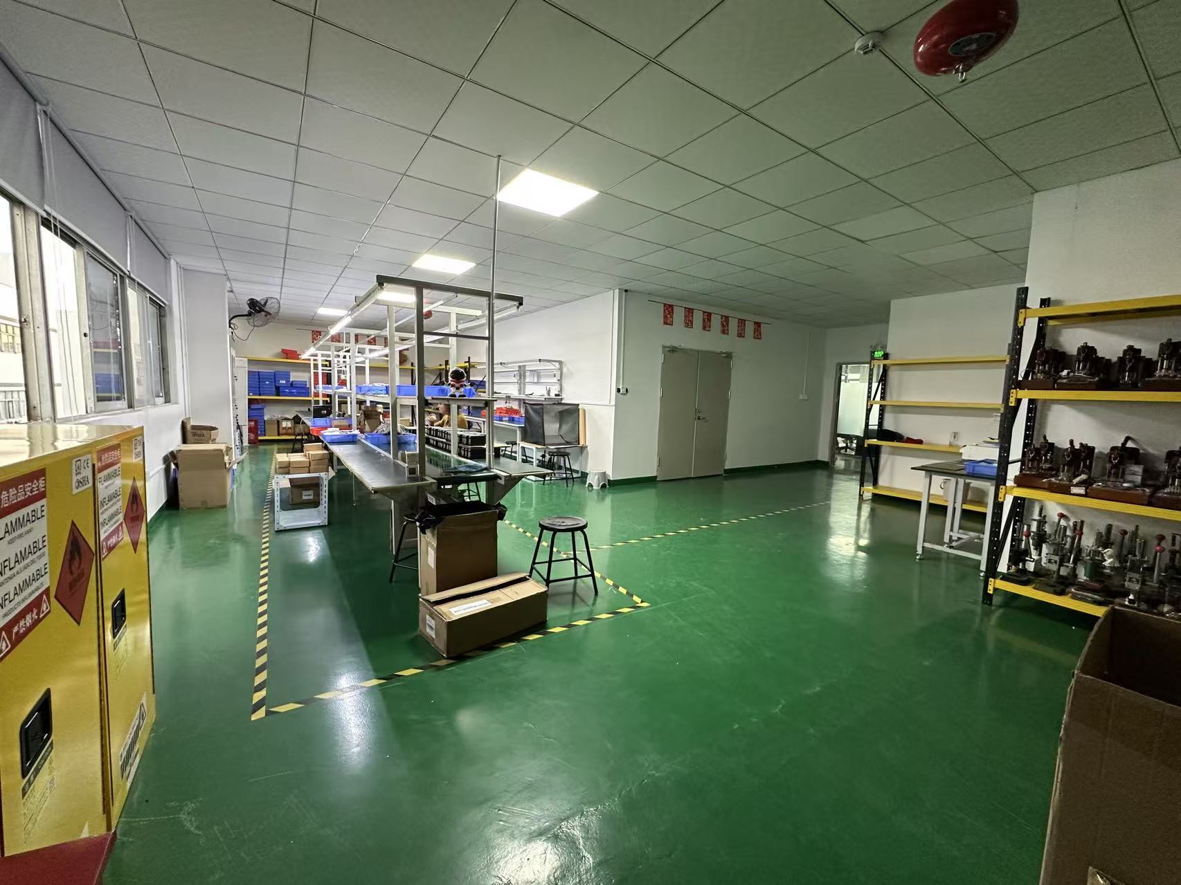 Wide view of Avokodo's organized manufacturing floor